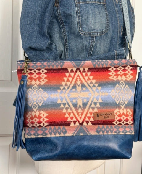 Wool and Leather Boho Style Tote