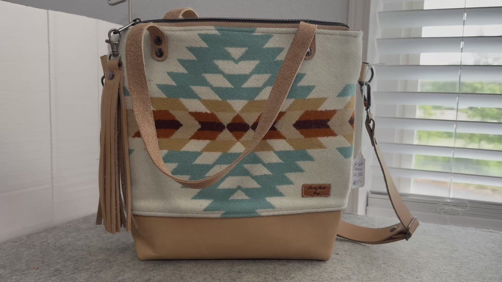 Wool and Leather Ladies Tote